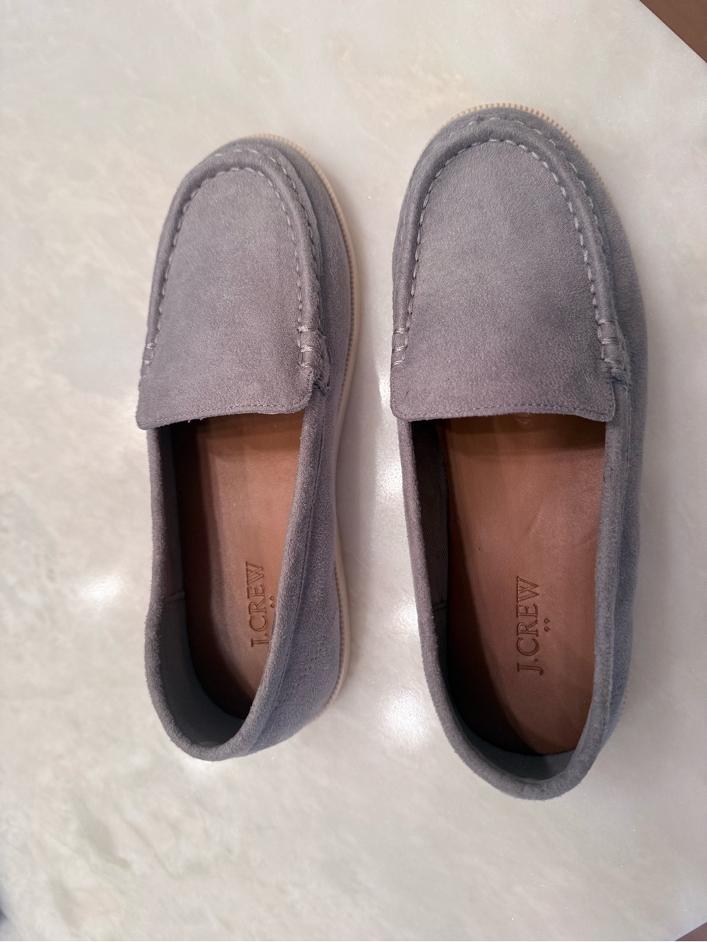 J.Crew Boys Gray Suede Slip-On Loafers